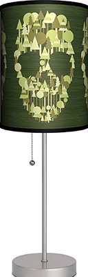 208 Cole Gerst Skull Lamp Lot 3
